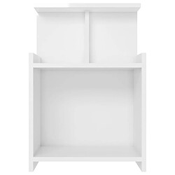 Avis vidaXL Tables de chevet 2 pcs Blanc brillant 40x35x60 cm Aggloméré