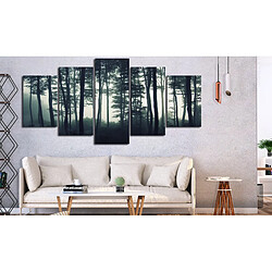 Decoshop26 Tableau toile de décoration murale impression premium en 5 parties sur châssis en bois motif Forêt Noire 100x50 cm 11_0018085