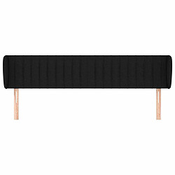 Avis Maison Chic Tête de lit scandinave avec oreilles,meuble de chambre Noir 163x23x78/88 cm Tissu -MN18898