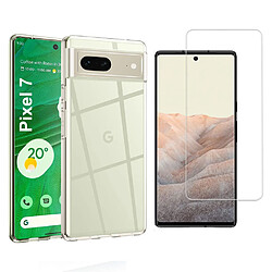 Xeptio Google Pixel 7 5G : Coque TPU Invisible arrière Transparente ET Protection écran vitre - Accessoires Pochette Case