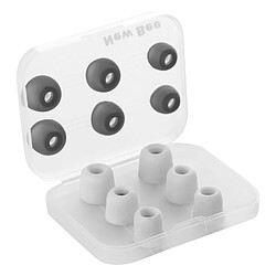 Wewoo Ecouteur Kit Mains libre gris pour tous les écouteurs intra-auriculaires 12 PCS Silicone Earbuds & Memory Foam,