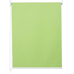 Decoshop26 Store enrouleur de fenêtre occultant protection solaire store à tirage latéral 40x160cm opaque vert clair 04_0004417 