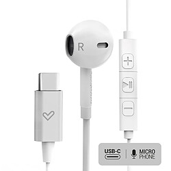 Casques avec Microphone Energy Sistem 448999 USB-C Blanc