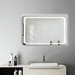 Miroir de salle de bain avec lumières Led 80x60cm (LxH)