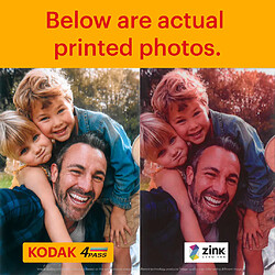 KODAK Mini Shot Combo 2 C300 - Appareil Photo Instantané (Photo Carré 7,6 x 7,6 cm - 3 x 3'', Écran LCD 1,7'', Bluetooth, Batterie Lithium, Sublimation Thermique 4Pass, 8 photos incluses) Jaune- RECONDITIONNE - Jaune pas cher