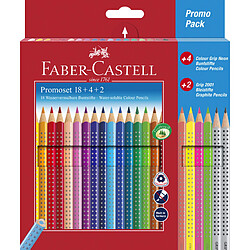 FABER-CASTELL Crayon couleur triangle ColourGRIP, étui promo ()