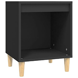 vidaXL Table de chevet Noir 40x35x50 cm Bois d’ingénierie