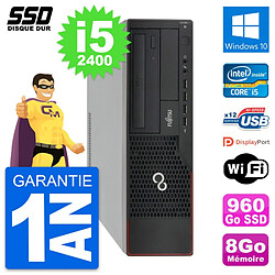 PC Fujitsu Esprimo E910 DT Intel Core i5-2400 RAM 8Go SSD 960Go Windows 10 Wifi · Occasion 