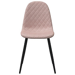 Avis vidaXL Chaises à manger lot de 2 rose velours