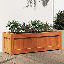 Maison Chic Jardinière,Bac à fleurs - pot de fleur cire marron 90x31x31 cm bois de pin massif -GKD84524