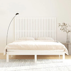 Avis Maison Chic Tête de lit scandinave pour lit adulte,Meuble de chambre murale Blanc 166x3x110 cm Bois massif de pin -MN39329