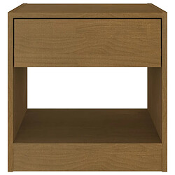 Avis vidaXL Table de chevet Marron miel 40x31x40 cm Bois de pin massif