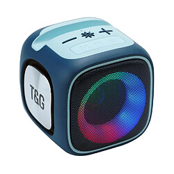 Yonis Mini Enceinte Bluetooth Portable LED Haut-Parleur Puissant Son Immersif Autonomie Longue Enceinte Bluetooth LED Portable Son Immersif TWS Autonomie Longue Durée Bleu YONIS