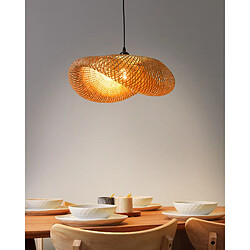 Beliani Lampe suspendue en bamboo naturel BALHA