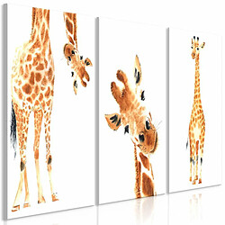 Paris Prix Tableau Imprimé 3 Panneaux Funny Giraffes 60 x 120 cm 