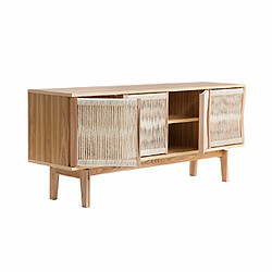 Acheter Mes Buffet 4 portes 180x45x77 cm décor frêne et chanvre - AVEDIS