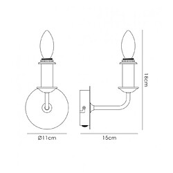 Avis Luminaire Center Applique murale Banyan Nickel satiné 1 ampoule 18cm