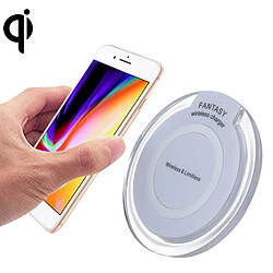 Wewoo Chargeur sans fil blanc pour iPhone X & 8 & 8 Plus, Galaxy S8 & S8 +, LG G3 & G2 & G10, Nokia Lumia 820, Google Nexus 6 & 5 & 4 et autres smartphones standards QI FANTASY 5V 1A Sortie Standard sans ultra-mince avec indicateur de charge, Support Téléphones 