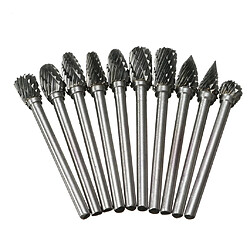 Acheter 10pcs Professionnel 1/8 ""Fraise Rotary Burrs Fraise Outils