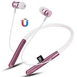 Wewoo Écouteur Bluetooth F108 Oreillette à suspension pour le cou 4.2prise en charge de la lecturede la musiquedu contrôle du volume et de la réponse or rose 