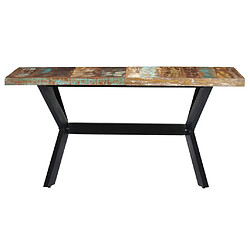 vidaXL Table à manger 140x70x75 cm Bois de récupération massif