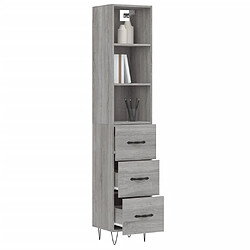 Avis Maison Chic Buffet,Meuble de Rangement,commode pour salon,Cuisine Sonoma gris 34,5x34x180 cm Bois d'ingénierie -MN42883