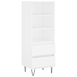 Maison Chic Buffet,Meuble de Rangement,commode pour salon,Cuisine Blanc 40x36x110 cm Bois d'ingénierie -MN34969