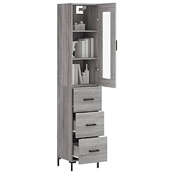 Avis Maison Chic Buffet,Meuble de Rangement,commode pour salon,Cuisine Sonoma gris 34,5x34x180 cm Bois d'ingénierie -MN39730