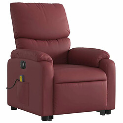 Avis Maison Chic Fauteuil Relax pour salon, Fauteuil inclinable de massage électrique rouge bordeaux -GKD41369