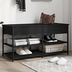 Maison Chic Banc à chaussures | Meuble de rangement à chaussures Meuble d'Entrée noir 100x42,5x50 cm bois d'ingénierie -MN10499