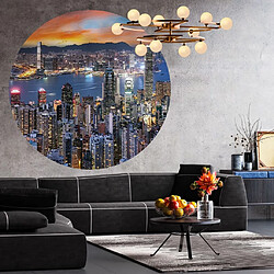 Acheter WallArt Papier peint cercle Skyline by Night 190 cm