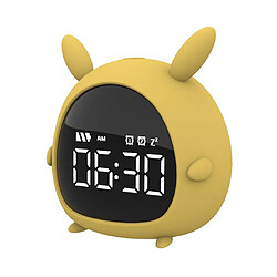 Horloge De Bureau Mignonne Orange De Minuterie De Réveil De Chevet Numérique LED Snooze