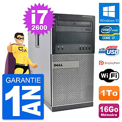 PC Tour Dell OptiPlex 990 Intel i7-2600 RAM 16Go Disque Dur 1To Windows 10 Wifi · Occasion 