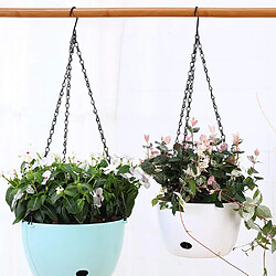 BESTA Chaîne de panier suspendu, 3 ensembles de chaînes en métal pour suspension de plantes avec clips pour pots de fleurs, jardinières, cages à oiseaux, lanternes, panneaux d'affichage et ornements (noir) pas cher