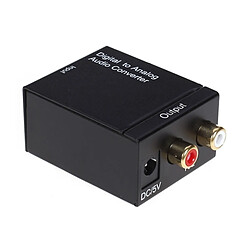 Wewoo Adaptateur noir Convertisseur Coaxial Optique Numérique vers Analogique RCA Audio