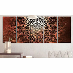 Paris Prix Tableau Imprimé 5 Panneaux Hypnosis Orange Narrow 80 x 200 cm