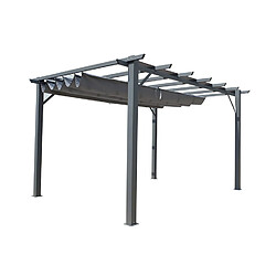 Avis Pergola aluminium gris anthracite poteaux 10x10 cm - per4030gg - HABRITA