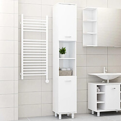 vidaXL Armoire de salle de bain Blanc brillant Bois d'ingénierie