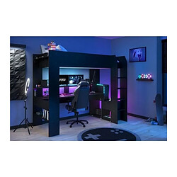 But Lit mezzanine 90x200 cm ONLINE avec bureau, LEDS et double prise USB