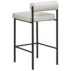 Beliani Tabouret de bar Set de 2 Tissu Gris clair AMAYA pas cher