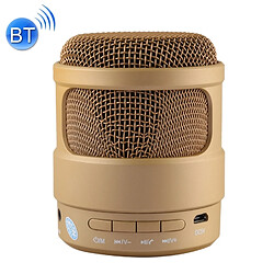 Wewoo Enceinte Bluetooth d'intérieur or Portable Stéréo Musique Sans Fil Haut-Parleur, MIC Intégré, Appels Mains Libres & Carte TF & AUX Audio & Fonction FM, Distance: 10m