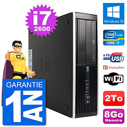 PC HP Compaq Pro 6300 SFF Intel i7-2600 RAM 8Go Disque Dur 2To Windows 10 Wifi - Occasion