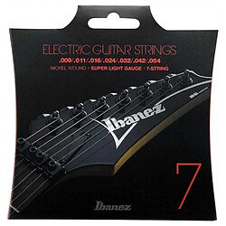 Ibanez IEGS7 - Cordes guitare électrique 7 cordes - super light - 9-54