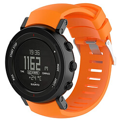 Wewoo Bracelet pour montre connectée Dragonne de remplacement en silicone SUUNTO Core ALU Noir Orange