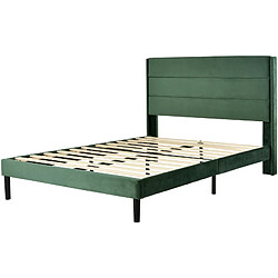 Avis Universal Tête de lit capitonnée, lit double, tissu velours vert foncé, lit jeunesse, 140*200 cm