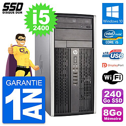 PC Tour HP Compaq Pro 6300 CMT Intel i5-2400 RAM 8Go SSD 240Go Windows 10 Wifi · Occasion 