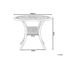 Avis Beliani Table de jardin Métal Marron foncé ANCONA