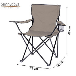 Avis Sunnydays Fauteuil de camping - Taupe