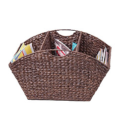 Decoshop26 Panier de rangement / porte-revues avec 3 compartiments spacieux DIV05005