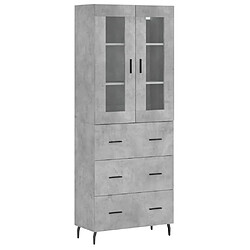 Maison Chic Buffet,Meuble de Rangement,commode pour salon,Cuisine Gris béton 69,5x34x180 cm Bois d'ingénierie -MN41304